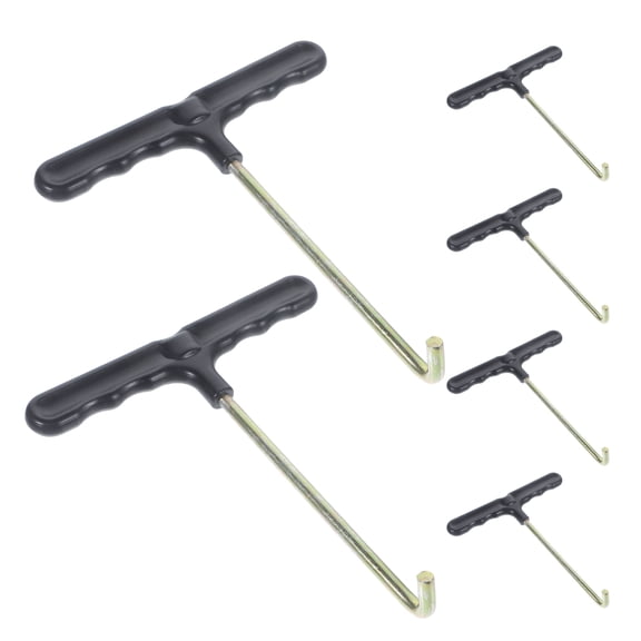 HONMEET 6 Pcs T-Handle Trampoline Spring Pull Tool, Heavy Duty Hook Set for Trampoline Repair, Replacement and Assembly Kit