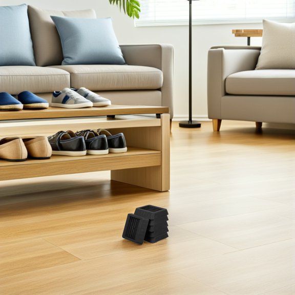 HONMEET 6Pcs Protective Furniture Caster Cups for Washing Machine Rubber Foot Pads Floor Friendly