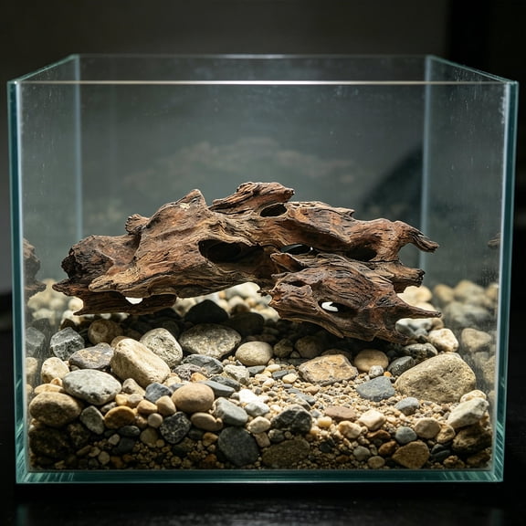 HONMEET 6Pcs Real Driftwood Fish Tank Decor Aquarium Shrimp Hides and Turtle Climbing Logs