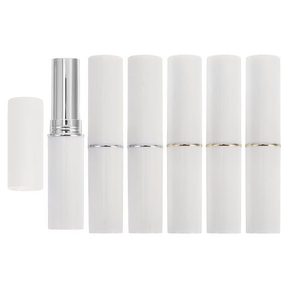 HONMEET 6-Pack Reusable Plastic Lip Balm Jars in Assorted Colors for Crafting and Handmade Lipstick Storage