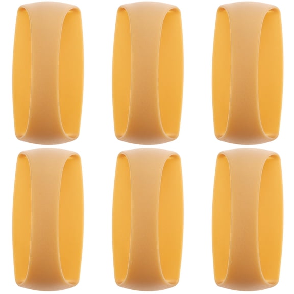 HONMEET 6-Pack Self-Adhesive Rectangular Plastic Door Handles in Colors, Easy Installation, and Simple Design