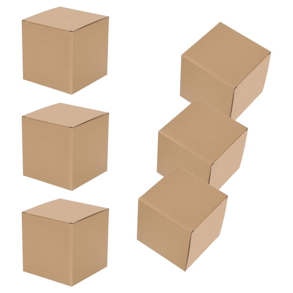HONMEET 6Pcs Cube Shipping Boxes Featuring Smooth Surface for Easy Labeling and Logo Printing