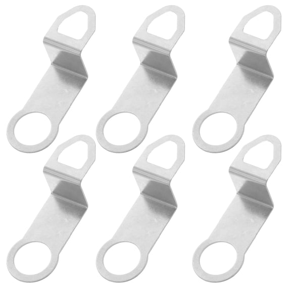 HONMEET 6Pcs Durable Plated Silver Metal Bracket for Wall Clock Hanging and Repair Parts Set