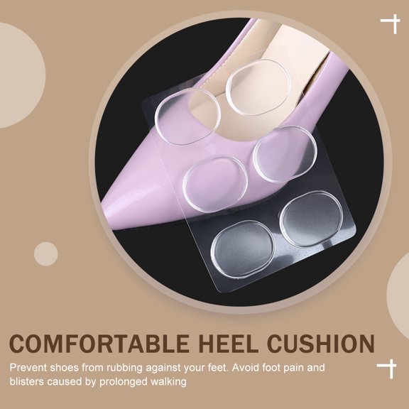 HONMEET 6Sets Transparent Soft Sole Heel Patches for Shoes Anti Skid Wear Resistant Comfortable Inserts