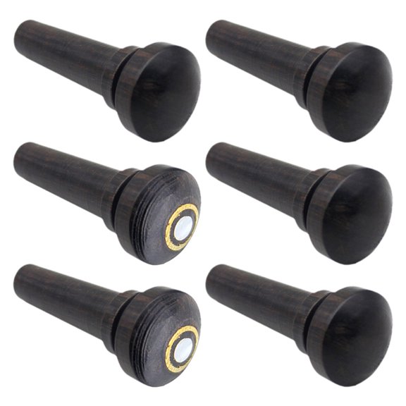 HONMEET 6-Piece Dark Brown Ebony Violin Tailpiece Set with Fine for Improved Sound and Versatile Performance