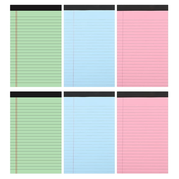 HONMEET 6pcs Lined Notebook Tearable Memo Pad Blue Note Taking for Students and Teachers