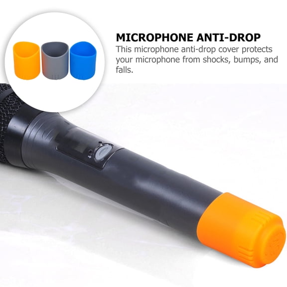HONMEET 6pcs Microphone Accessory U Shaped Mic Sleeve Silicone Grey Bump Protection for Live Events