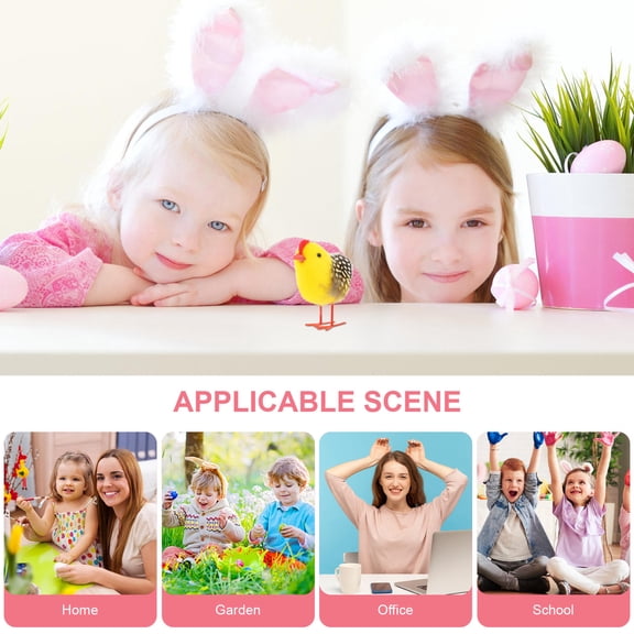 HONMEET 6-Pack Cute Plush Easter Chick Decorations for Home and Party Favors, Holiday Decor