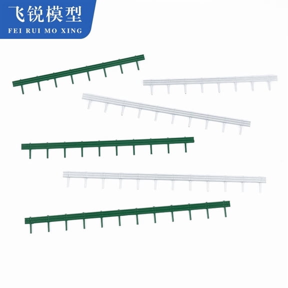 TABLZONE 6Pcs Train Diorama Road Barrier in Assorted Colors for Micro Landscape