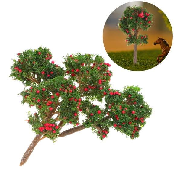 HONMEET 6pcs Model Tree Ornament Faux Lemon Trees For Miniature Landscape And Home Decor Ideas