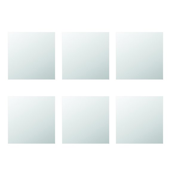 HONMEET 6-Pack Plated Mirror Wall Decals, Self-Adhesive Home Decor Stickers for Bathroom and Living Room Walls