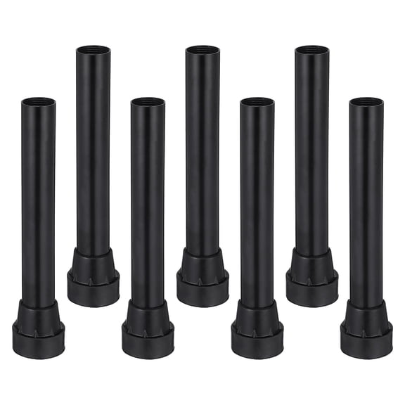 HONMEET 7Pcs Bounce Trampoline Legs Replacement with Anti Skid Rubber Pads Black