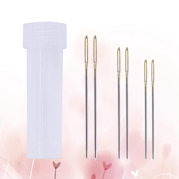 HONMEET 7Pcs Cross Stitch Needles with Large Eye Stainless Steel Blunt Tips for Easy Threading