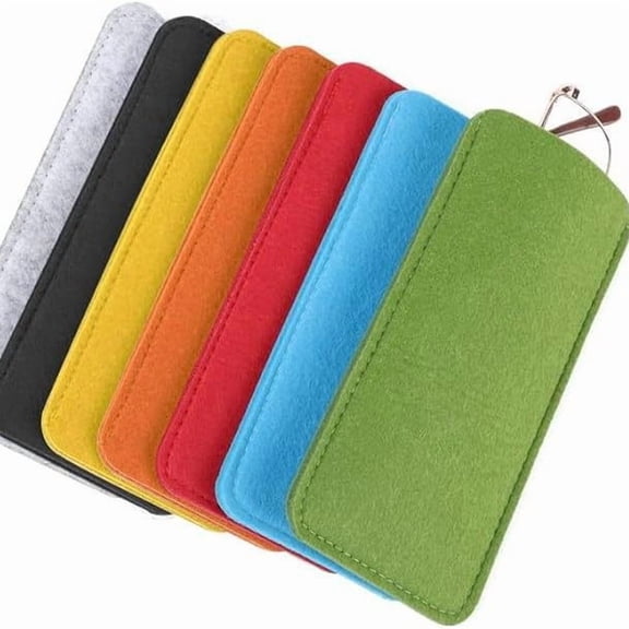 TABLZONE 7Pcs Eyeglass Travel Pouch Soft Fabric Glasses Storage Bag Compact Multi