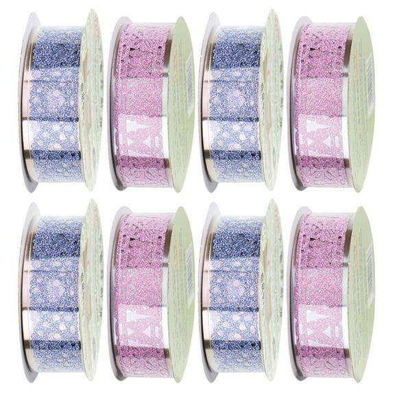 HONMEET Lace Sticker Pet Material 8 Rolls 2.3x0.8x0.8in