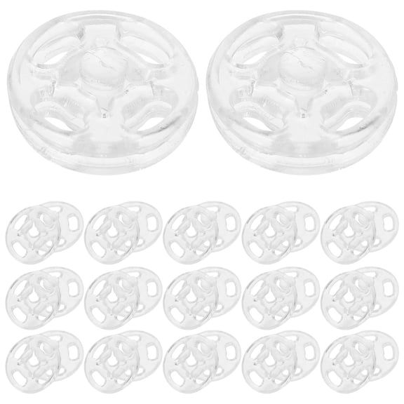 Alasum Transparent Plastic Invisible Snap Fasteners for Shirts Sleek Hidden