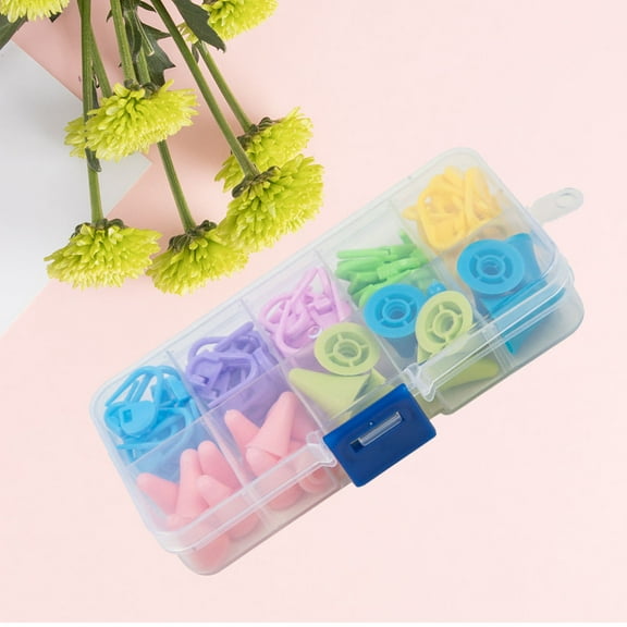 HONMEET 80Pcs Assorted Color Locking Stitch Markers for Durable Sweater Knitting Accessories