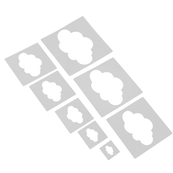 HONMEET White Pet Decorative Stencils Set of 8 Unique Designs for Crafting and Projects with