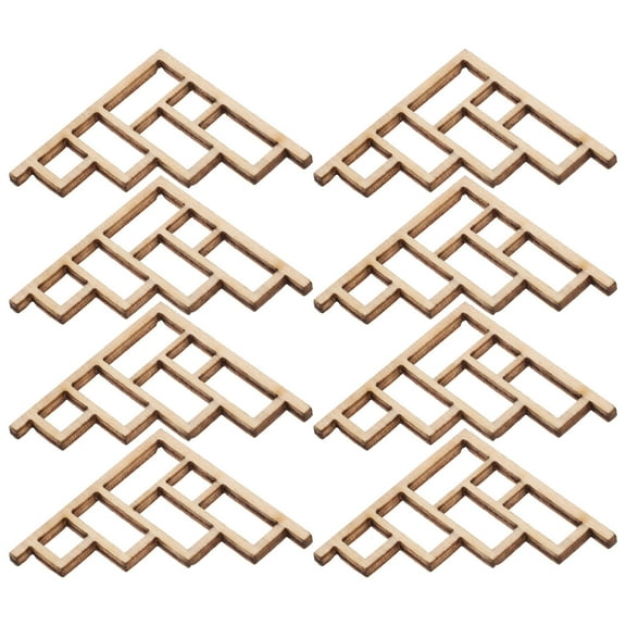 HONMEET Beige Wooden Flower Corner Protectors Decorative Wood Accents for Cabinets, Doors, Walls, and Furniture Edges