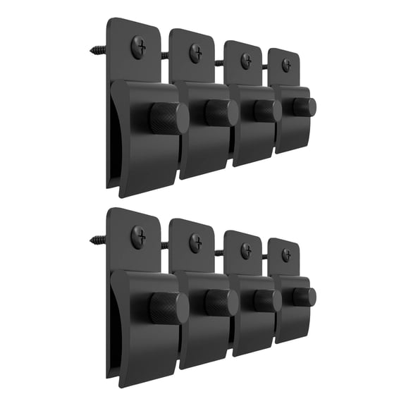 HONMEET 8Pcs Black Hanging Wall Hooks Strong Rug Clips for Bed Sheet Display and Decorative Tapestry Wall Hangers