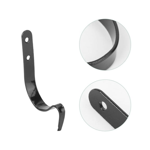 HONMEET 8Pcs Black Metal J Shape Hooks for Home Use Premium Iron for Hanging Decor