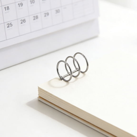 HONMEET 8Pcs Plated Silver Notebook Binding Tool for Office File Organizer and DIY Craft Albums
