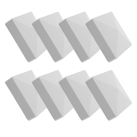 HONMEET 8Pcs Outdoor PVC Fence Post Caps Light Grey Deck Post Covers Weather Resistant Design