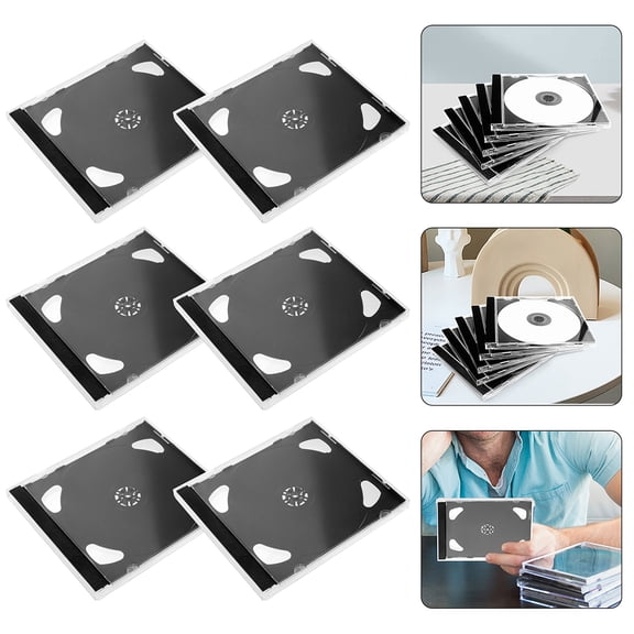 HONMEET 8Pcs Portable Plastic Cd Storage Organizer with Easy Open and Close Design