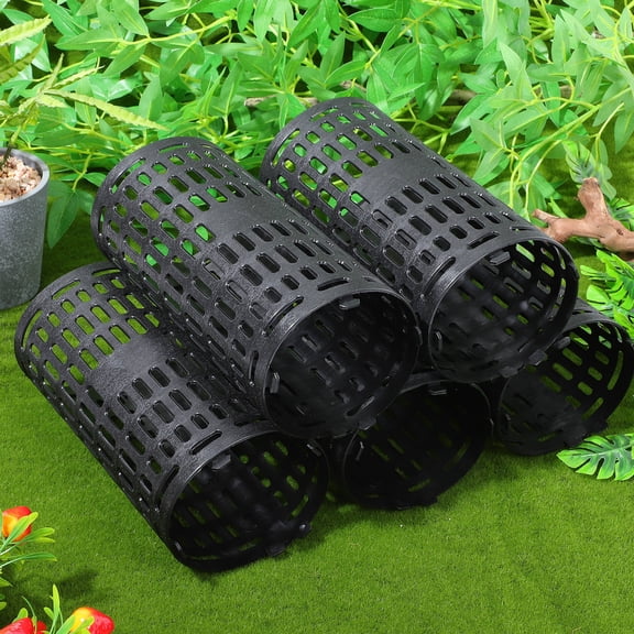 HONMEET 8Pcs Tree Protective Fence Black Plastic Tree Guards for Garden Saplings with Airflow Slots
