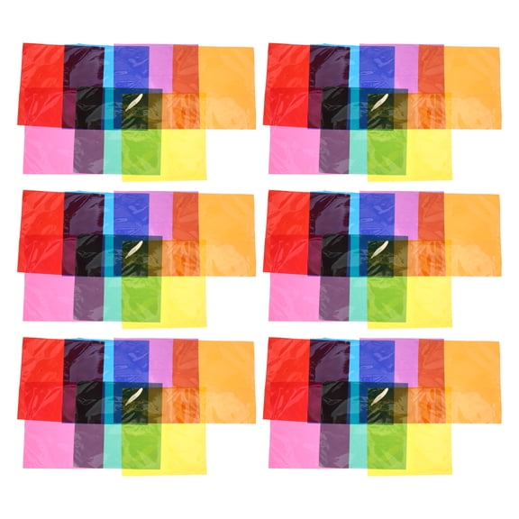 HONMEET 90Pcs Translucent Cellophane Sheets Multi Colored for Craft Wrapping and Decoration