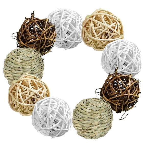 HONMEET Multi-Color Rattan Weave Decorative Ornaments for Home Decor, Party Decorations, and Festive Atmosphere Accents