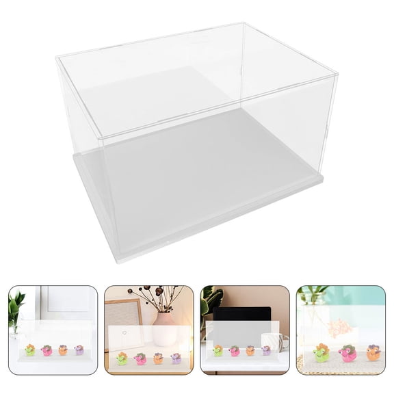 HONMEET Clear Acrylic Display Box for Collectibles, Figurines, Handicrafts, Protective Case with Removable Lid