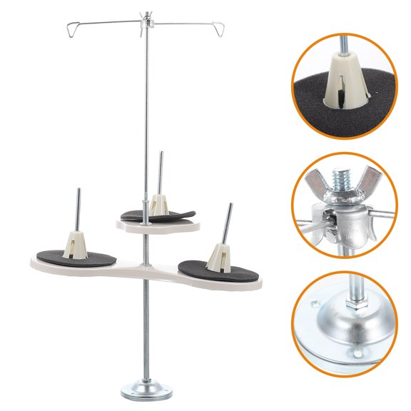 HONMEET Adjustable Thread Stand for Sewing Machine with Weighted Base and Sturdy Iron Construction
