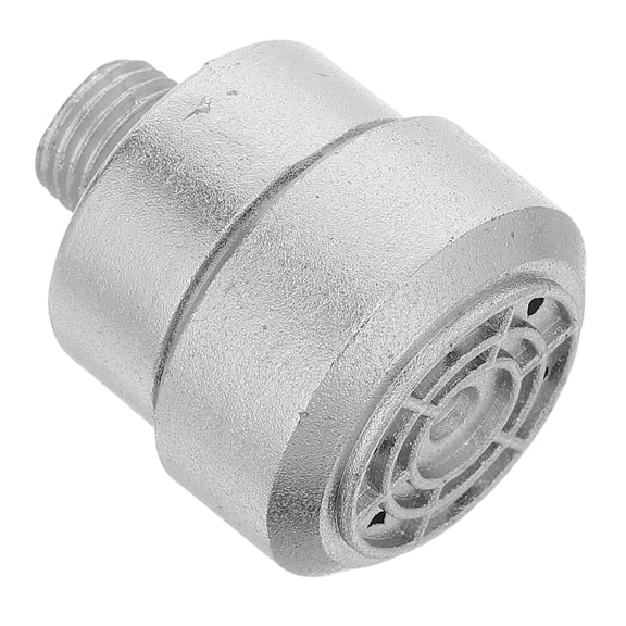 HONMEET Air Compressor Silencer with Sound Dampener and Intake Filter Housing Metal Shell Plated Silver