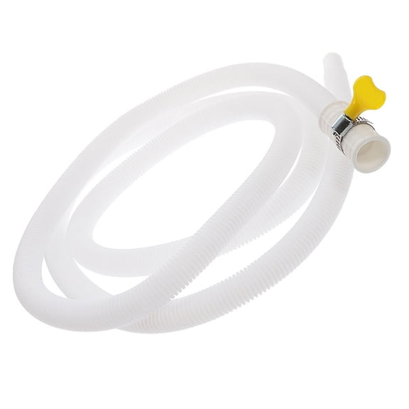 HONMEET Flexible Air Conditioner Drain Hose with Clamp, White Tube for Efficient Indoor and Outdoor Water Drainage