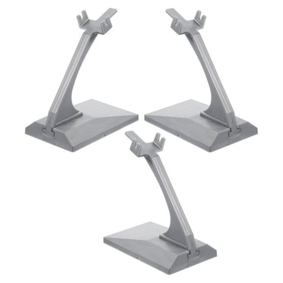 HONMEET 3pcs Model Airplane Display Stands Stable Support Grey for Toy Models and Collectibles