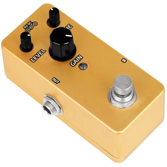 HONMEET Golden Metal Guitar Delay Pedal, Compact Design, Professional Sound Quality