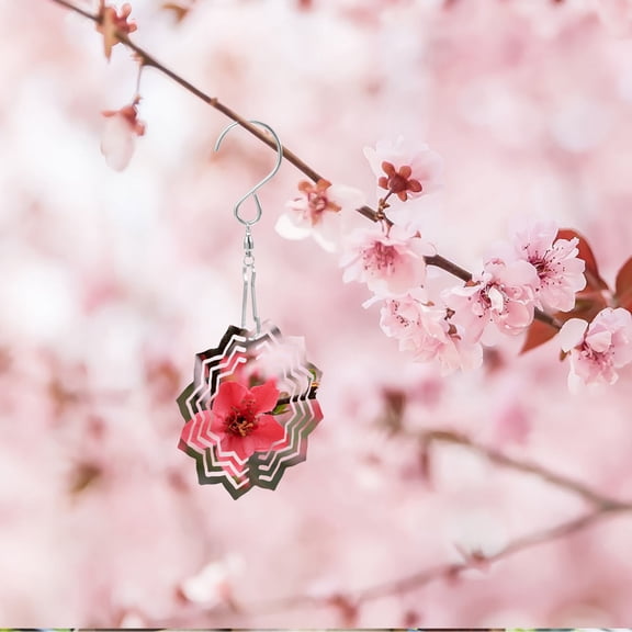 HONMEET Aluminum Wind Spinner Craft with Transfer Printing Function 1Pack 8X8CM 0.1CM Thick