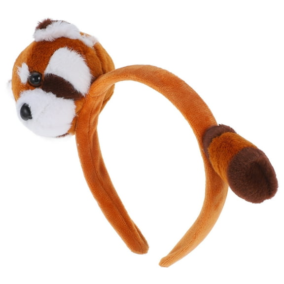 HONMEET Plush Raccoon Headband with Bear Ears for Face Washing, Spa, Yoga, Skincare, and Beauty Routine
