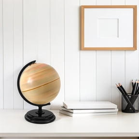 HONMEET Antique Style Globe with Plastic Base, Easy to Install, Ideal for Home, Study, and Office Decor, 1 Set
