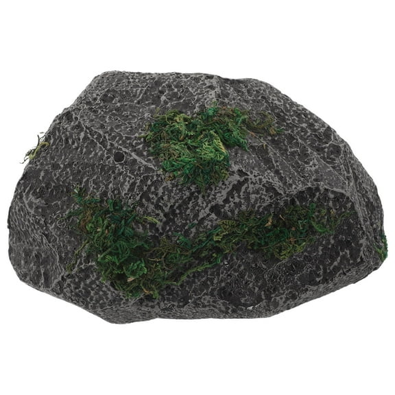 HONMEET Decorative Fake Rock Statue Grey PVC Foam Outdoor Garden Ornament 1 Pack Weather Resistant