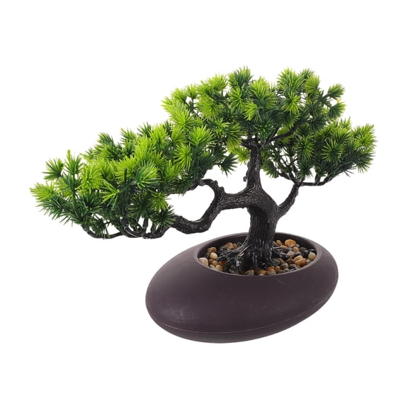 HONMEET Artificial Japanese Pine Tree Sushi Plate Decor Unique Bonsai Table Ornament for Dining