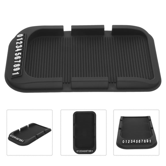HONMEET Auto Dashboard Phone Holder Black PVC Simple Design for Drivers 1Pack