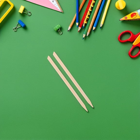 HONMEET 100Pcs Bamboo Scratch Tool Set Dualended Stylus for Precision Scratch Craft Art