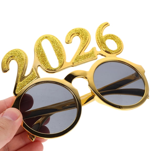 HONMEET 4-Pack 2026 New Year Party Sunglasses Assorted Colors Stylish Graduation Eyewear for Celebration
