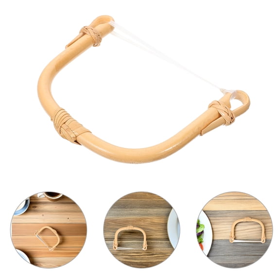 HONMEET 3-Piece Khaki Rattan Teapot Handle Replacement Set, -Shaped Grip Accessories for Easy Installation