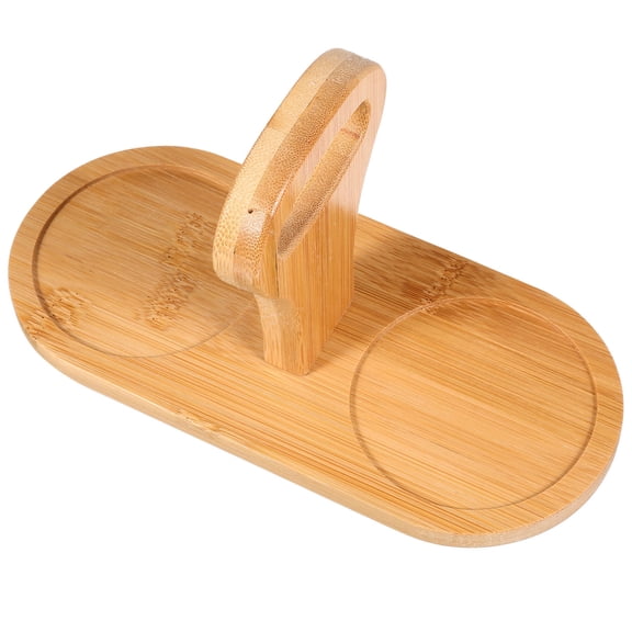 HONMEET Multipurpose Wooden Tray for Salt and Pepper Grinders with Nonslip Base and Elegant Texture