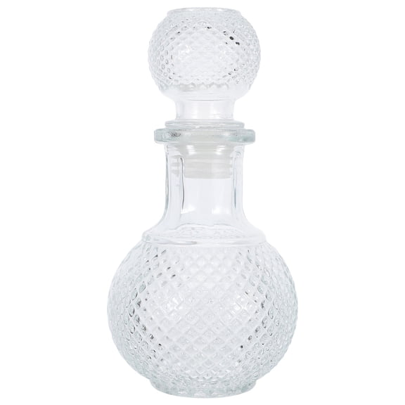 HONMEET Transparent Glass Brandy Decanter with Stopper for Precise Liquor Pouring