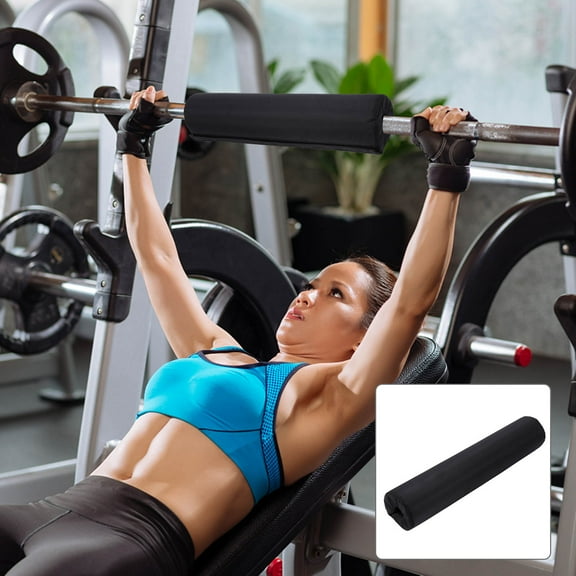 HONMEET Barbell Cushion Black Squat Protector with Impact Absorbing Rubber Material