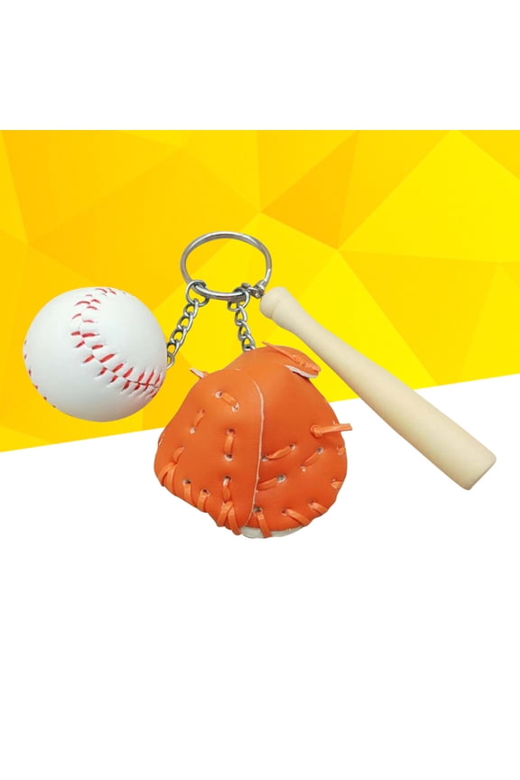 Ball Keychain Baseball Keychain Baseball Design Metal Hold Keys 1Set